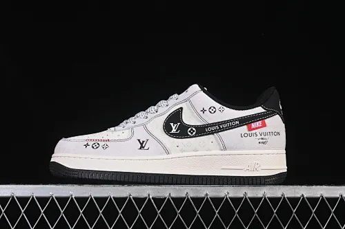 All categories Nk Air Force 1 Air Force series Nk Air Force 1 Low Air Force low-top Nike Air Force 1'07 Low LV joint black hook woven label Air Force 1 low-top casual sneakers CX5050-Y23
